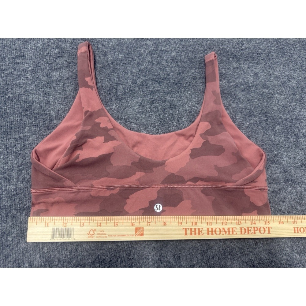 Lululemon Align Reversible Longline Sports Bra Pink Mauve Camo Yoga Size 12 - Picture 3 of 8
